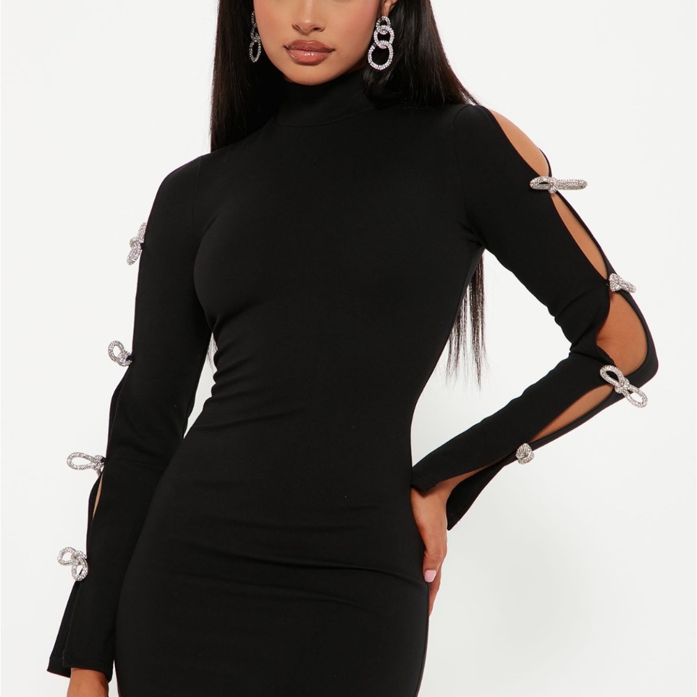 Black bow dress
